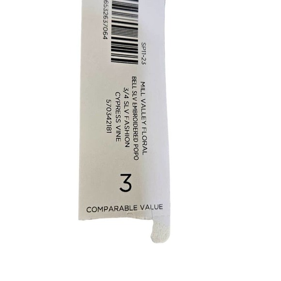 NEW Chicos 3 Mill Valley Floral Pop Over Tunic Lace Trim Romantic Lagenlook - Picture 2 of 4